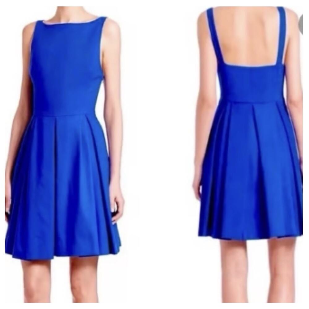 Polo Ralph Lauren Blue Pleated Flare Sleeveless Dress Sz 6 $245 Pockets